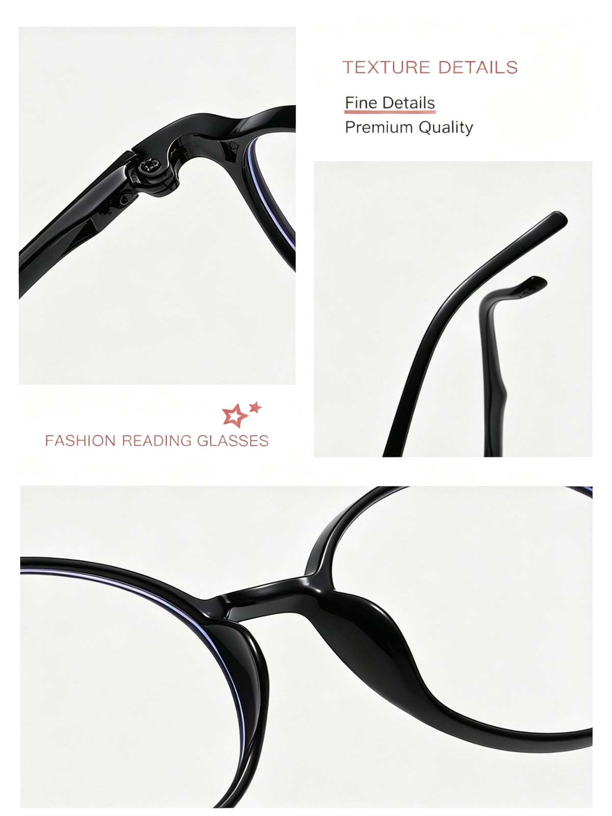 Stylish Retro Round Blue Light Blocking Reading Glasses