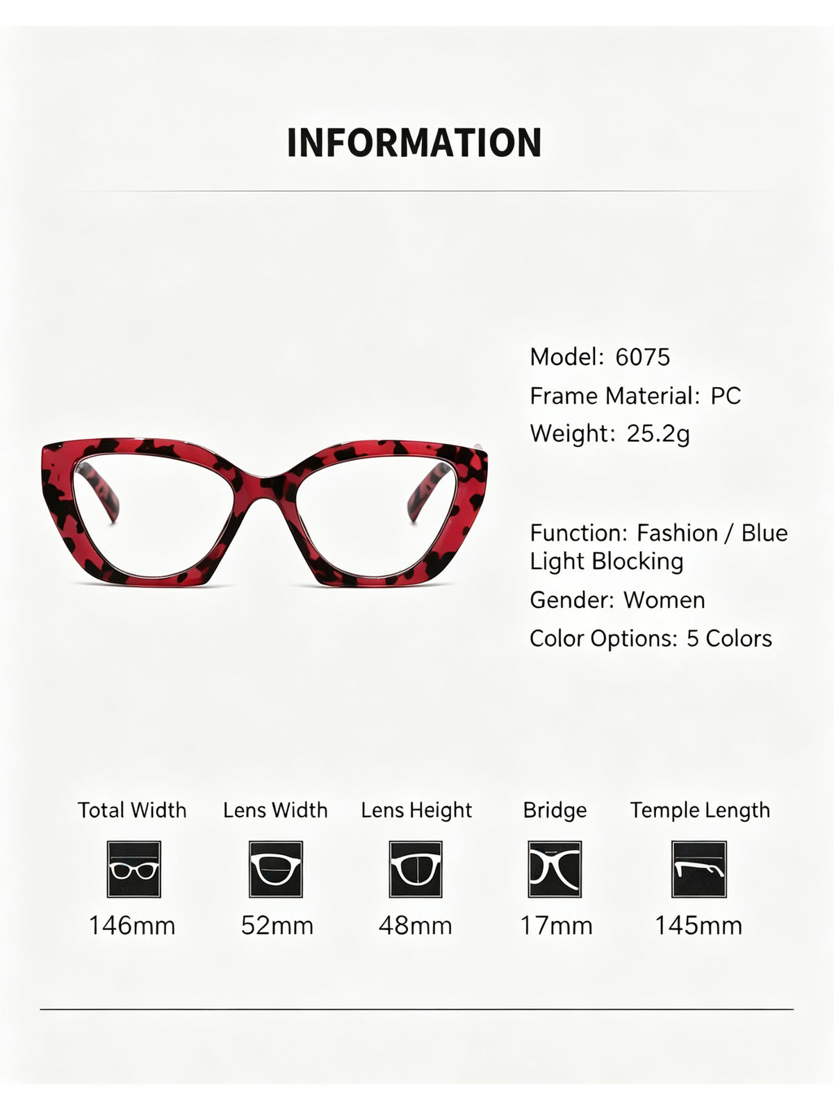 Oversized Cat-Eye Blue Light Blocking Reading Glasses – Crimson Tortoiseshell Frame