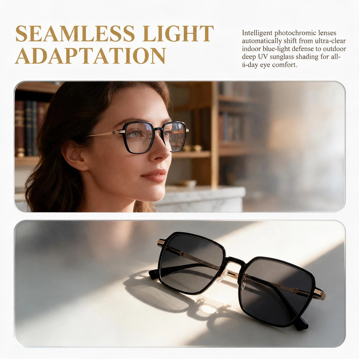 Fashion-Forward Oversized Reading Glasses for Women – Modern Photochromic & Blue Light Blocking Readers