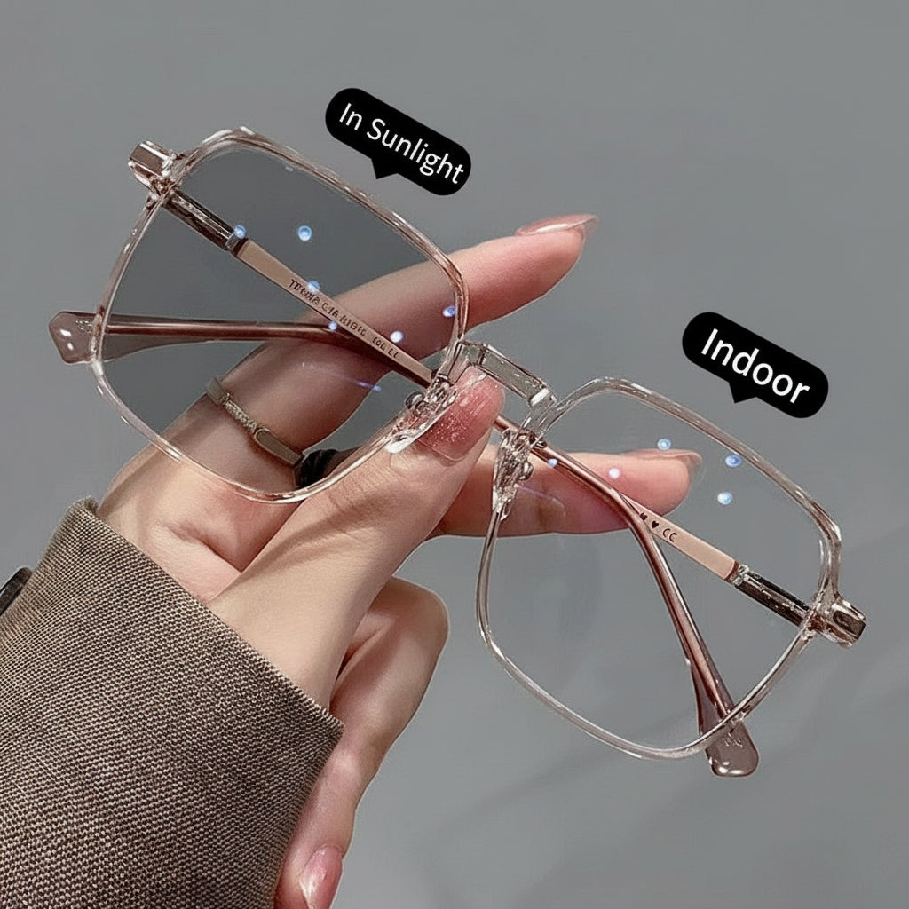 Fashion-Forward Oversized Reading Glasses for Women – Modern Photochromic & Blue Light Blocking Readers