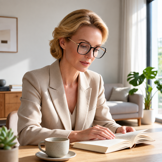 Fashion-Forward Oversized Reading Glasses for Women – Modern Photochromic & Blue Light Blocking Readers