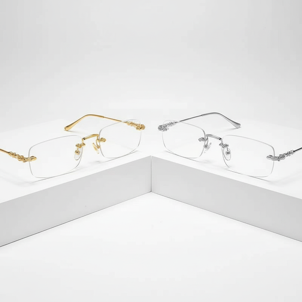 Ultra-Light Rimless Blue Light Reading Glasses | Anti-Fatigue