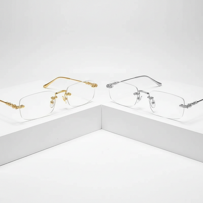Ultra-Light Rimless Blue Light Reading Glasses | Anti-Fatigue
